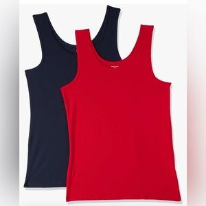 1 Blue and 1 Red Tank Top, Both are Large